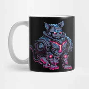 Mechatronic Feline: Cyberpunk Cat from the Future Mug